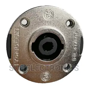 Round All Metalic Audio Speaker Plug Front Panel Mount