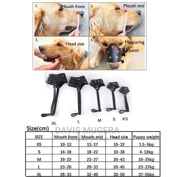 Adjustable Soft PU Leather Safety Dog Muzzle - Small Size - thumbnail 6