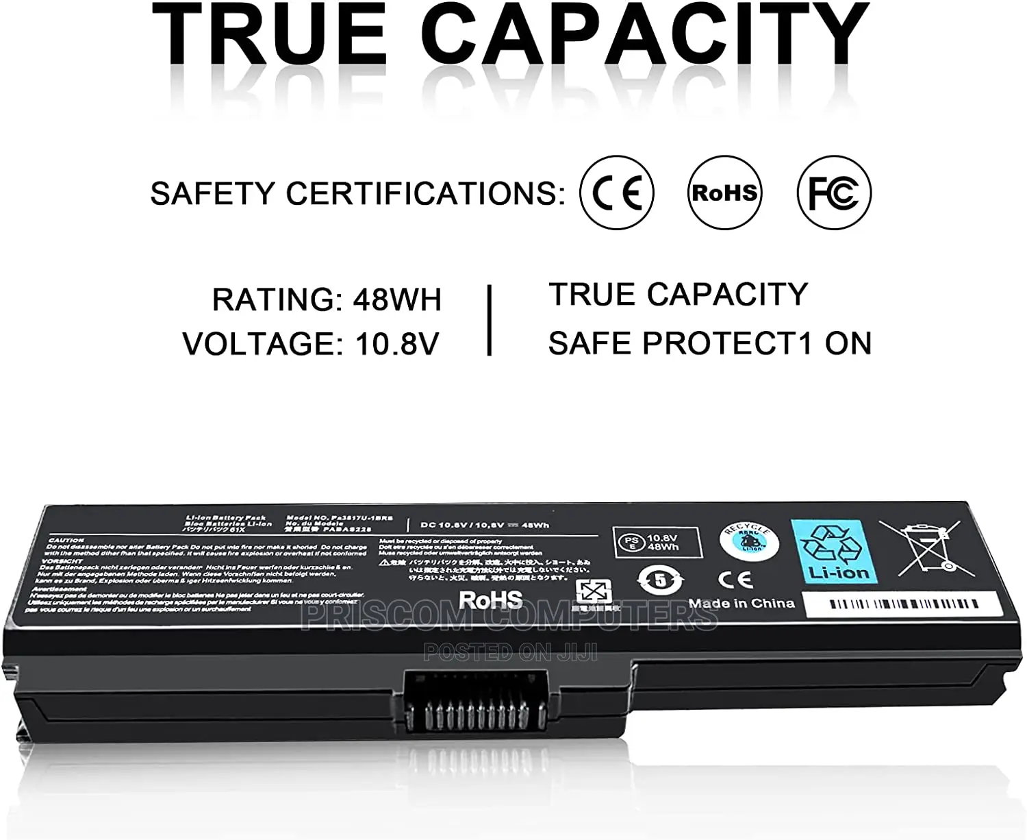 Toshiba Satellite A660 L745 C655 C675 C675 L645 L655 Battery