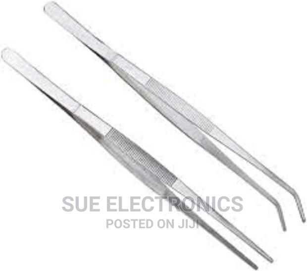 Curved Stainless Steel Tweezers - main view