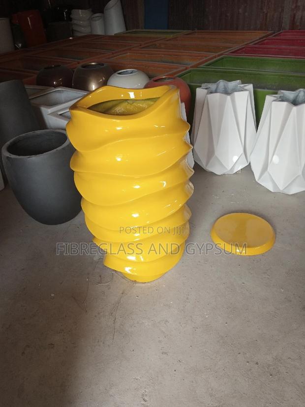 Big Tower Twist Fiberglass Flower Pots
