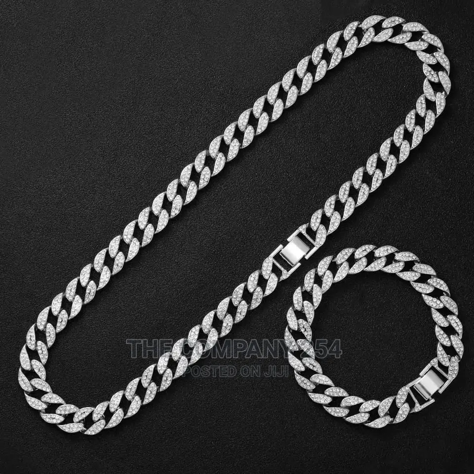 Men Women Hip Hop Iced Out Bling Chain Necklace 14mm Width