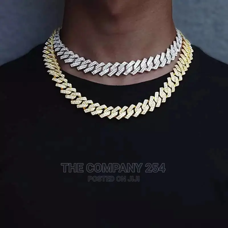Men Women Hip Hop Iced Out Bling Chain Necklace 14mm Width