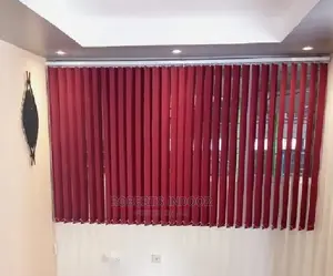 Maroon Office Vertical Window Blinds