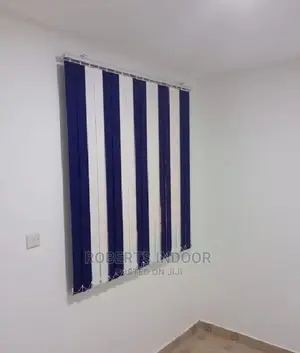 Blended Blue and White Vertical Office Blinds
