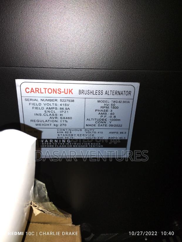 Generator 37.5kva Caltons Brand - thumbnail 3