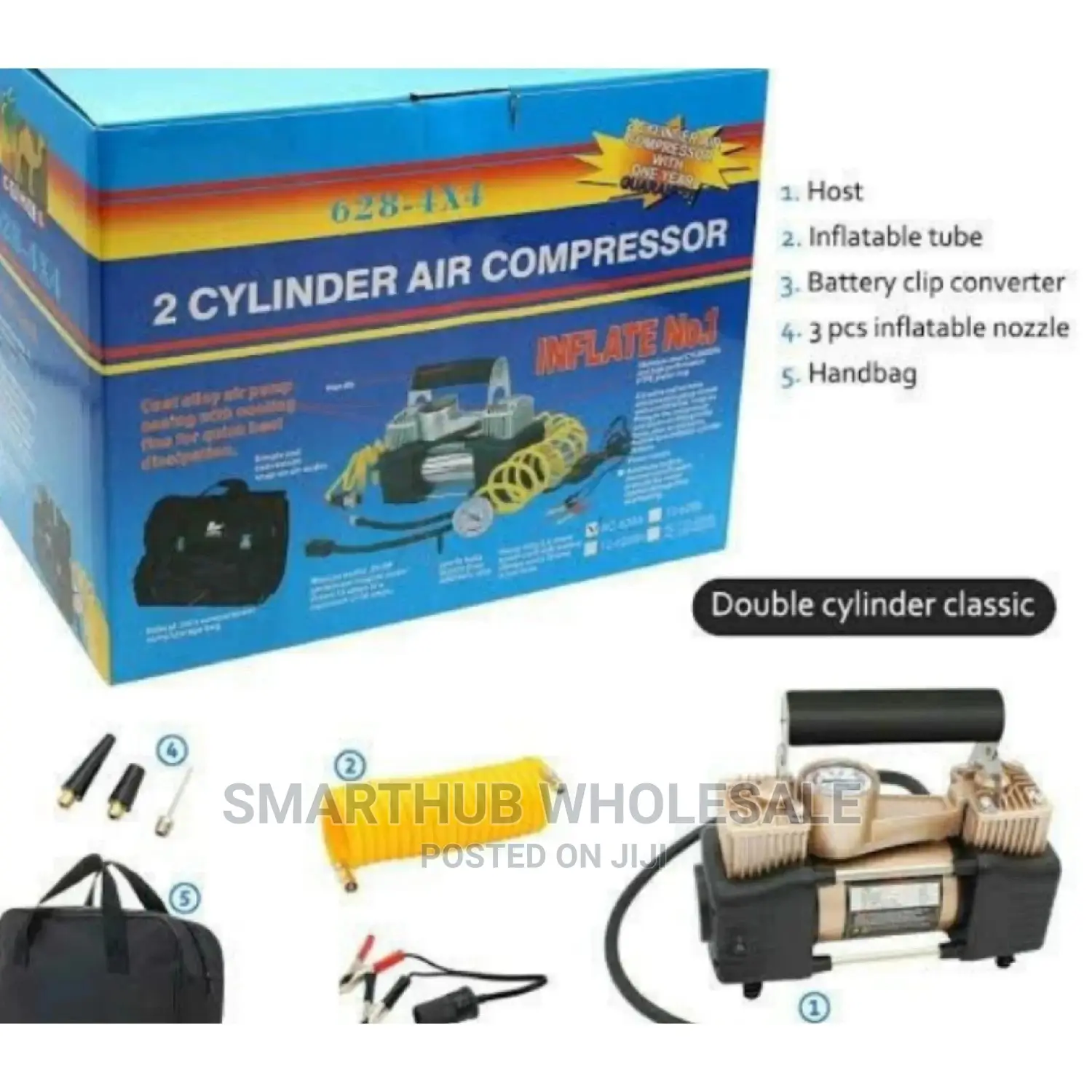 2cylinder Air Compressor Tyre Inflation