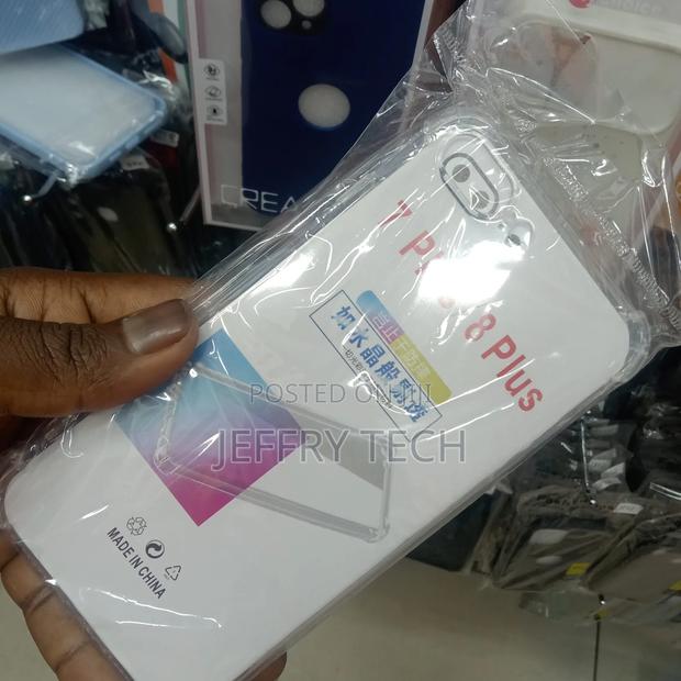 iPhone 7plus 8plus Transparent Case With Shock Proof Bumps - thumbnail 3