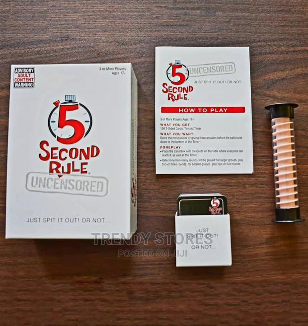 5 Second Rule Uncensored Thinking Party Game - thumbnail 2