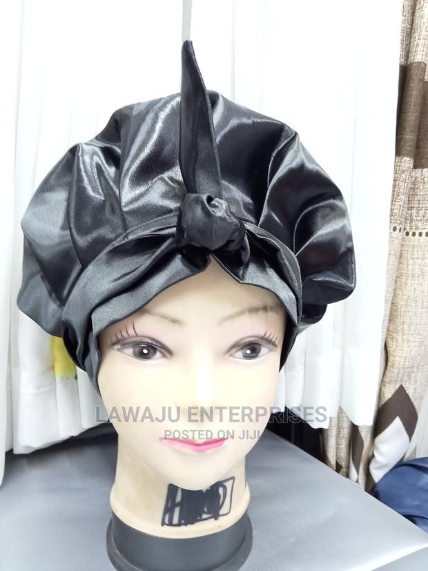 Double Sided Kitenge /Satin Bonnet - thumbnail 3