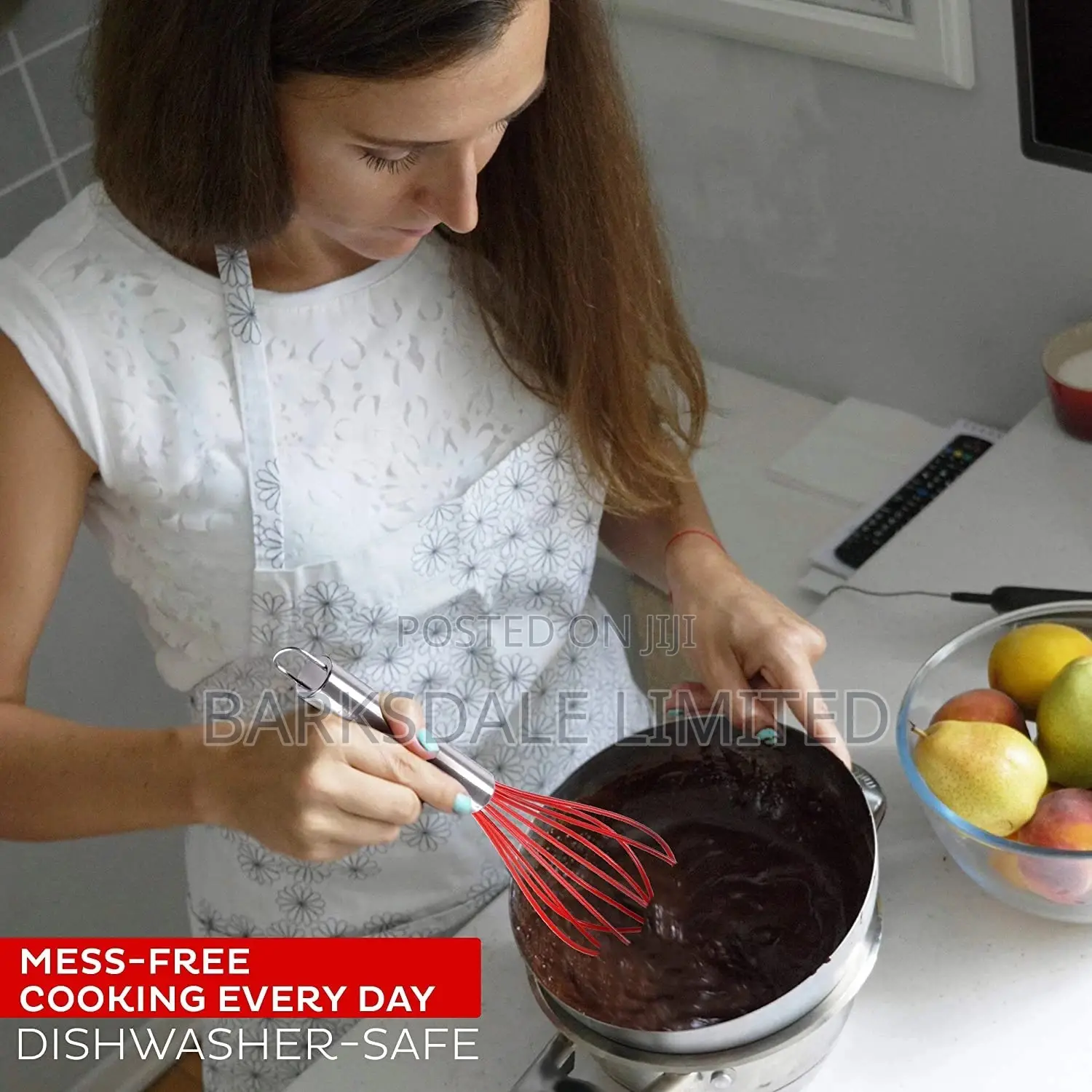 Silicone Whisk High Heat Resistant Stainless Steel Non-Stick