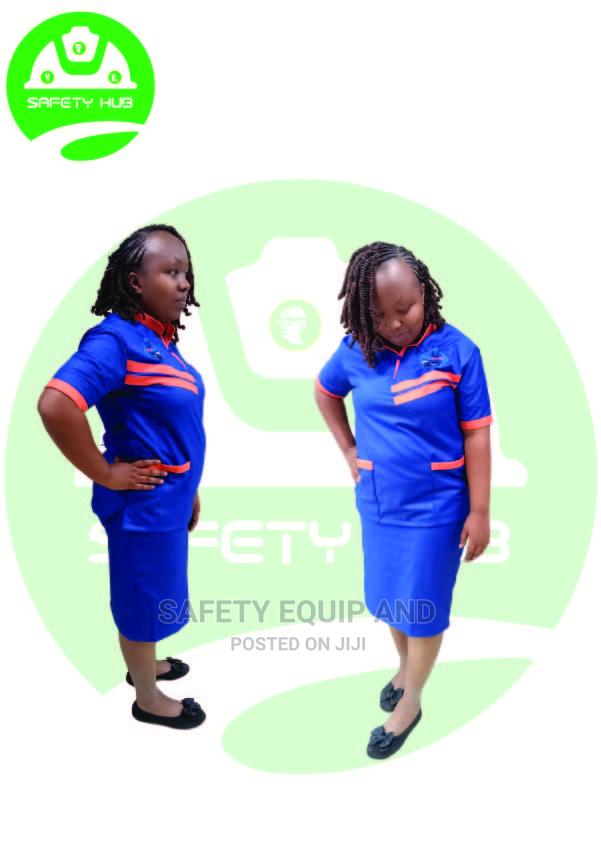 Royal Blue and Orange Cleaners Uniforms - thumbnail 2