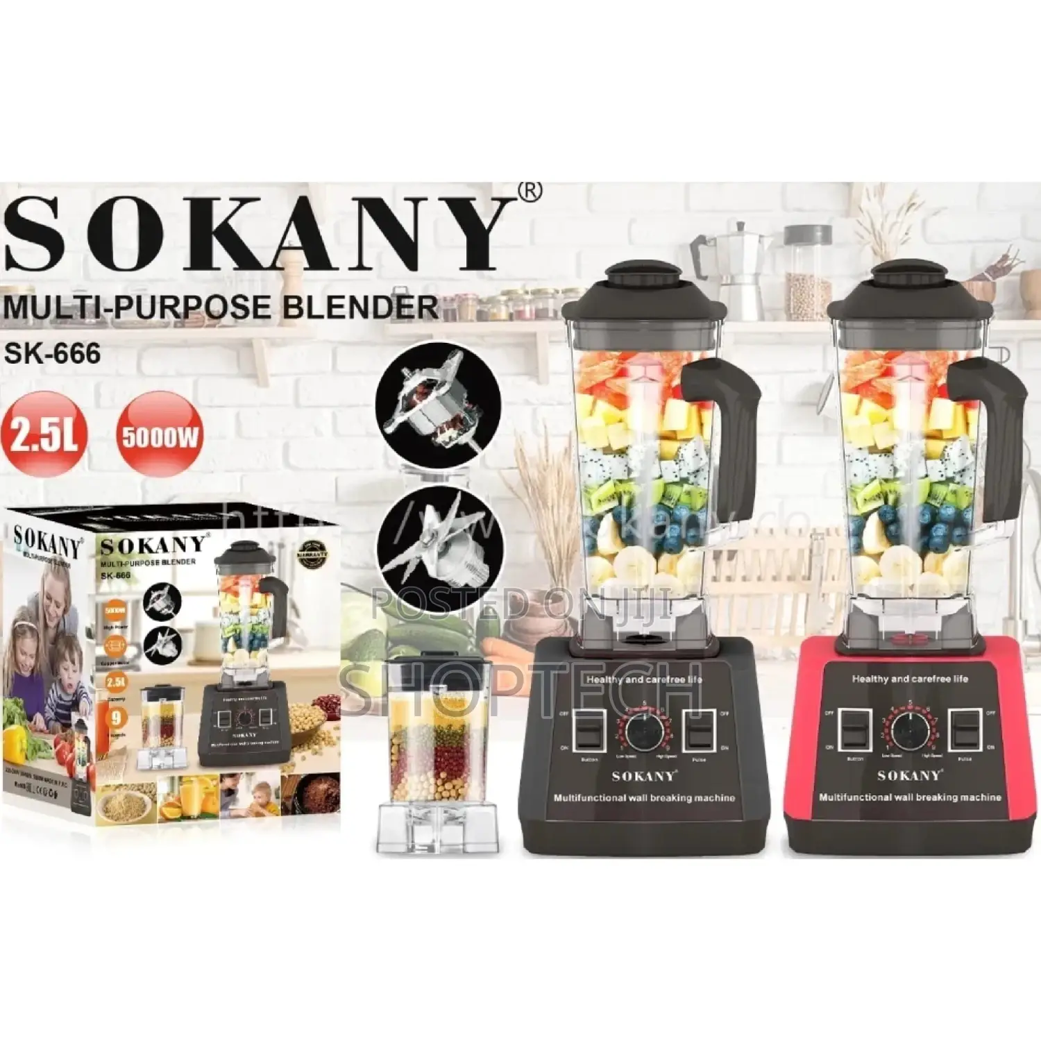 5000 Watts Sokany Commercial Blender