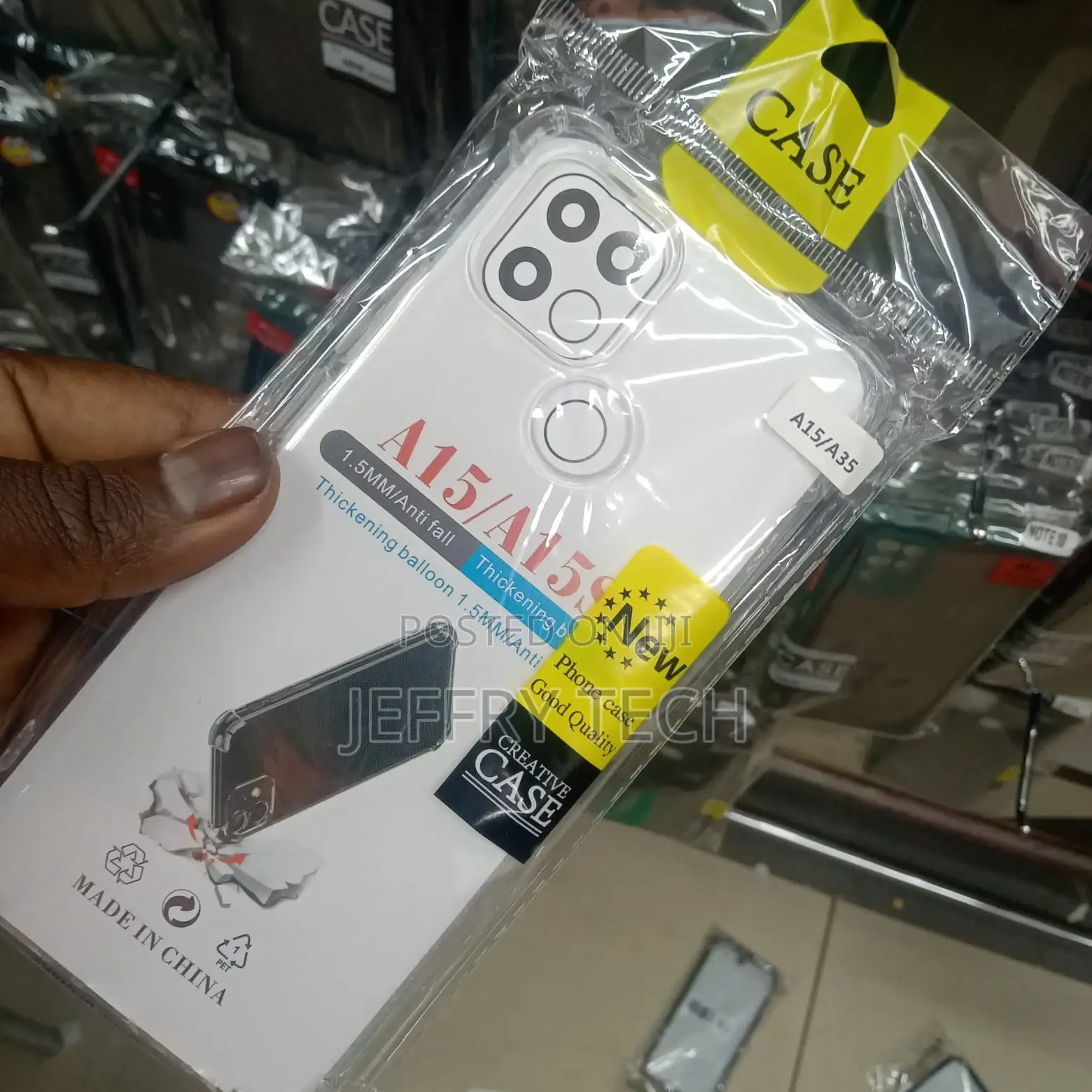 Oppo A15 Transparent Case With Shock Proof Bumps