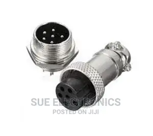 6 Pin Metal Male Female Thread Panel Connector