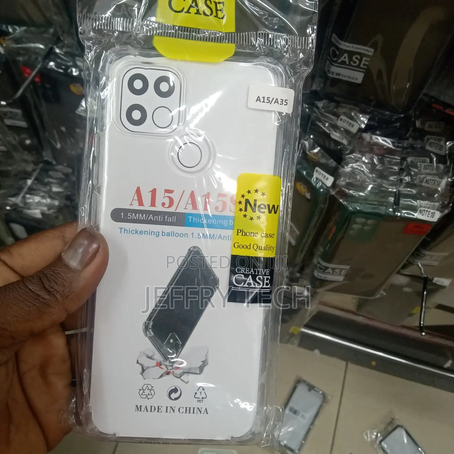 Oppo A15 Transparent Case With Shock Proof Bumps