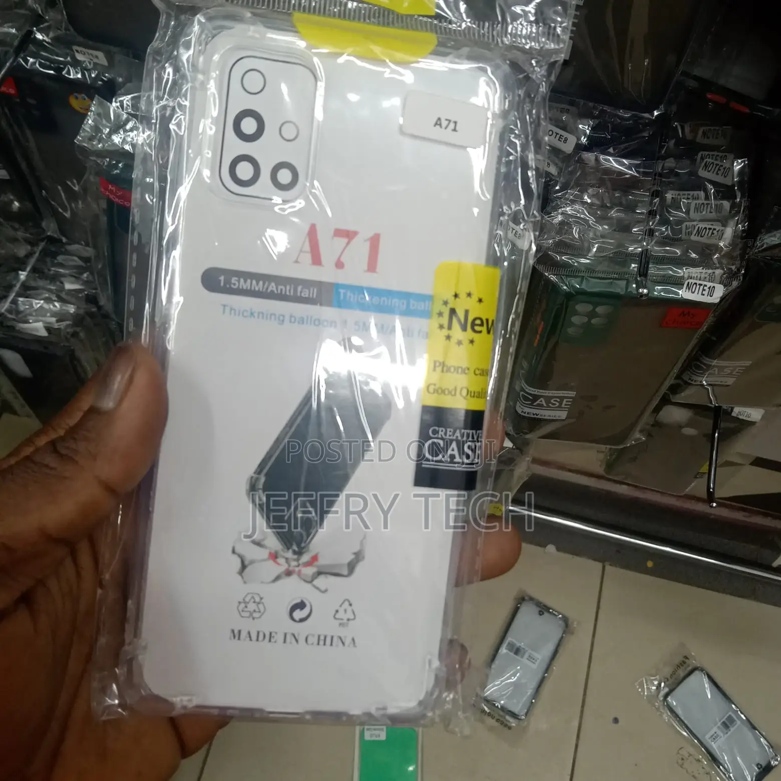 Samsung A71 Transparent Case With Shockproof Bumps