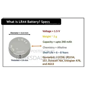LR44 AG13 Silver Oxide Button Battery 1.5V X 5