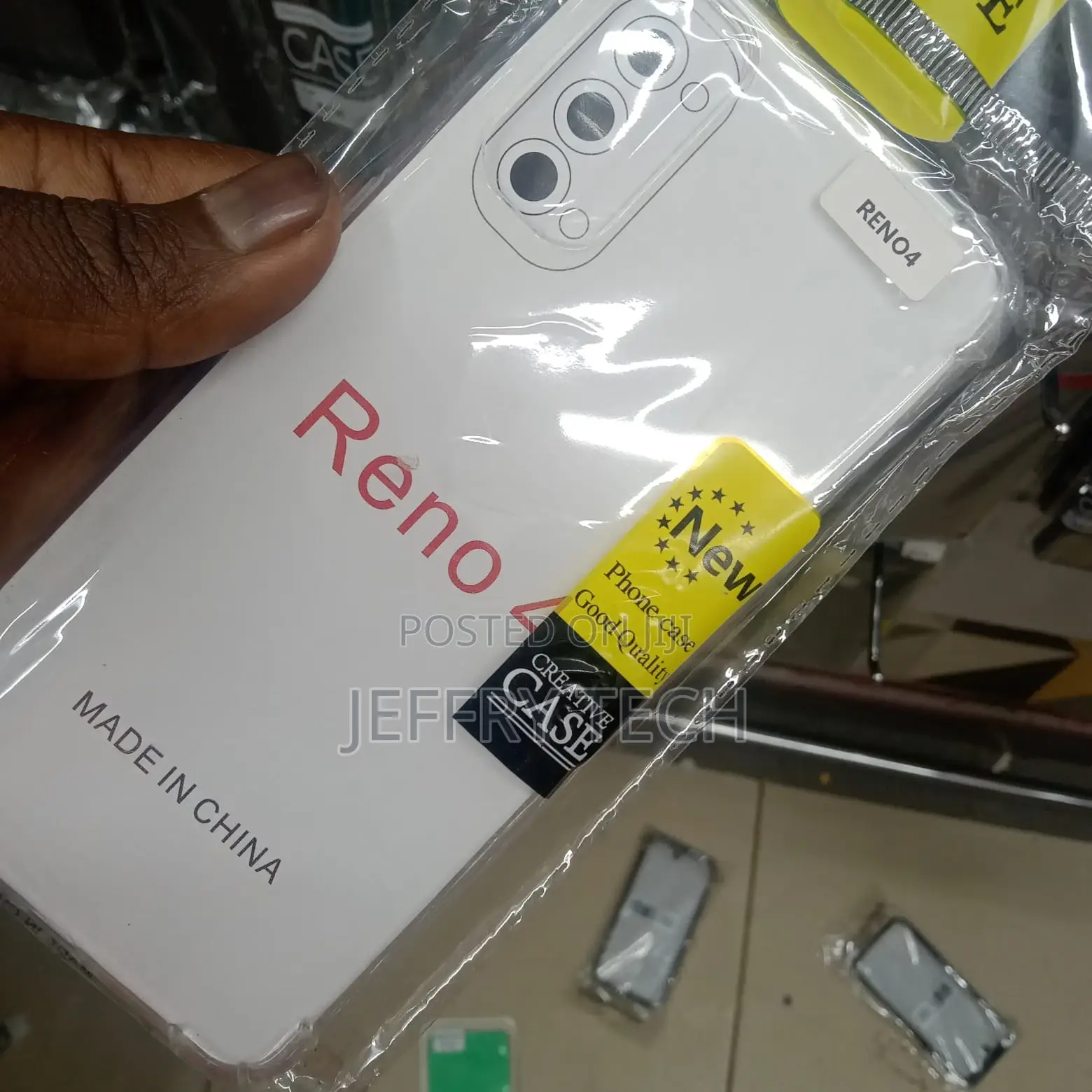 Oppo Reno4 Transparent Case With Shock Proof Bumps