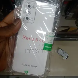 0ppo Reno5 4G Transparent Case With Shockproof Bumps