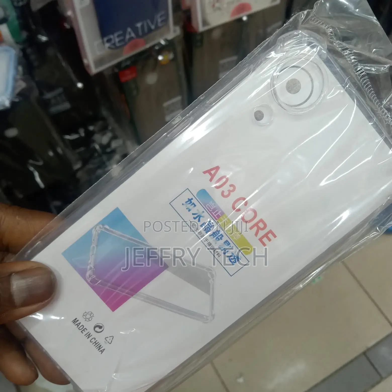 Samsung A03 Core Transparent Case With Shockproof Bumps