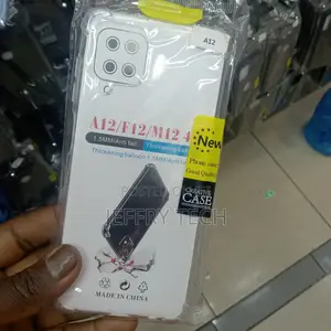 Samsung A12/F12 Transparent Case With Shock Proof Bumps
