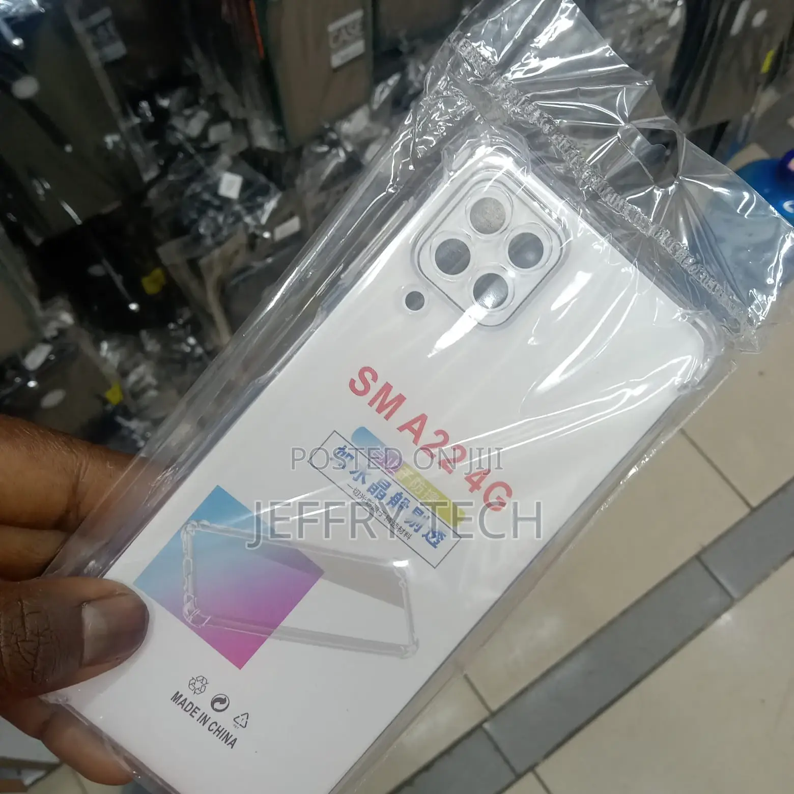 Samsung A22 4G Transparent Case With Shock Proof Bumps