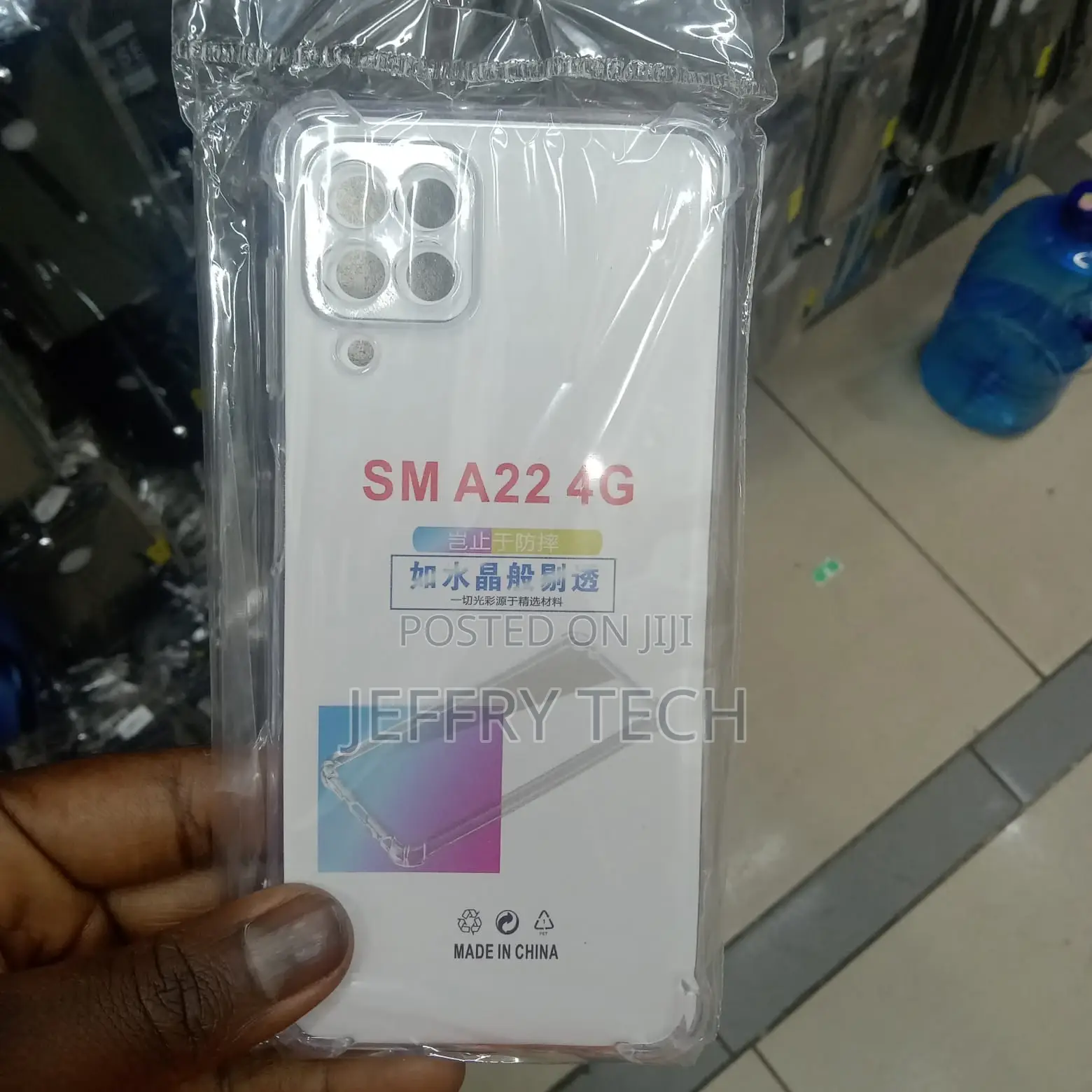 Samsung A22 4G Transparent Case With Shock Proof Bumps