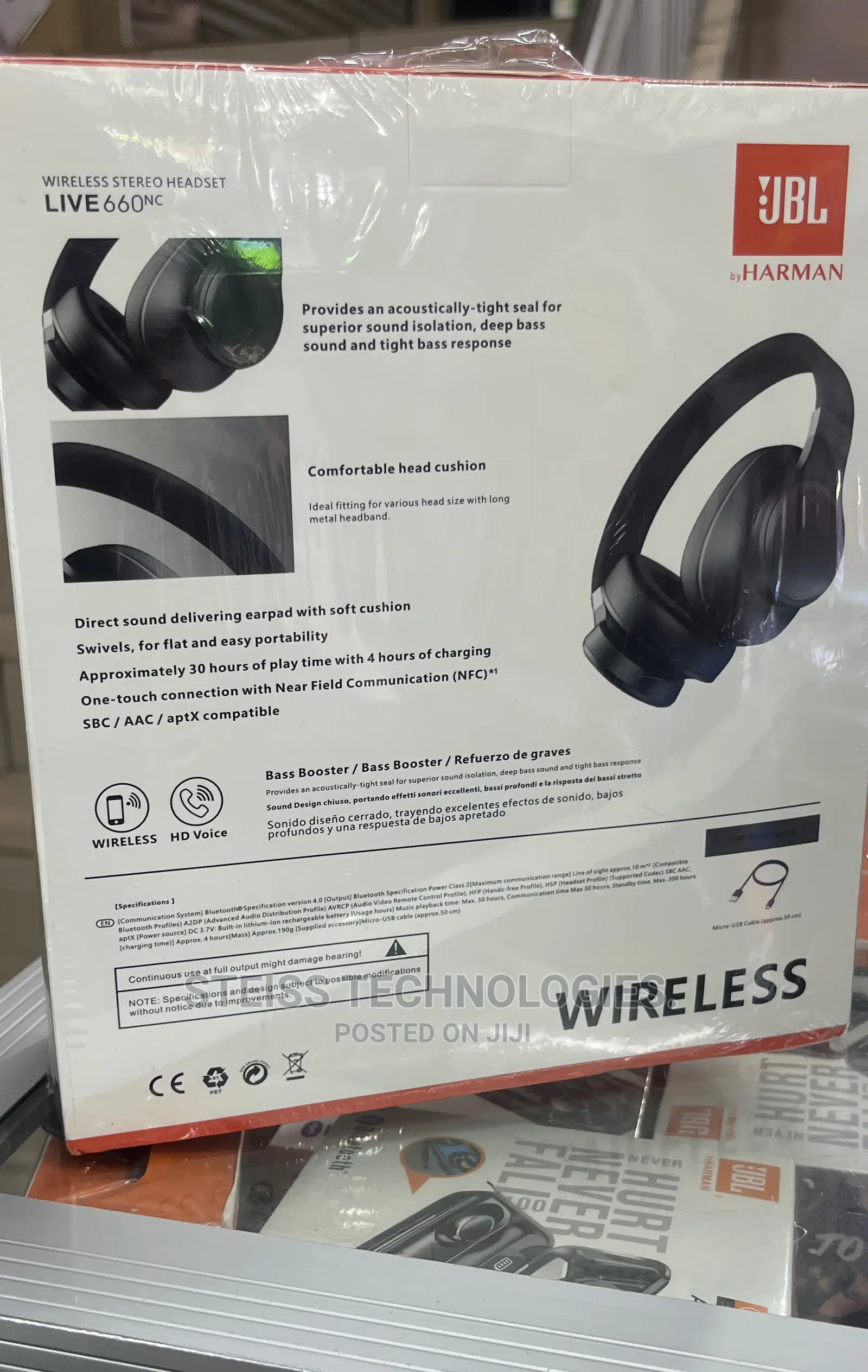 JBL Live-660 Wireless Headphones.