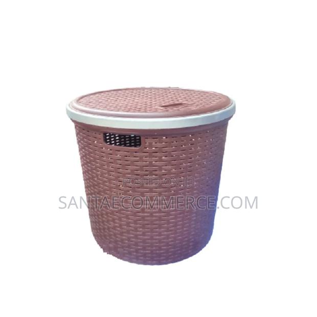 Round Laundry Cloth Storage Basket - main view