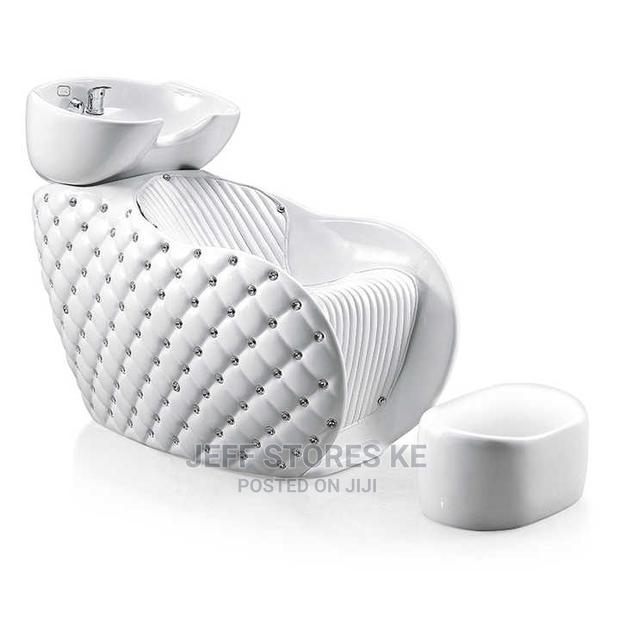 Vera Sidika White Shampoo Sink - main view