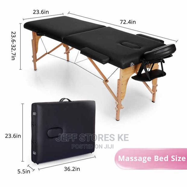 Black Massage Table/Bed - main view