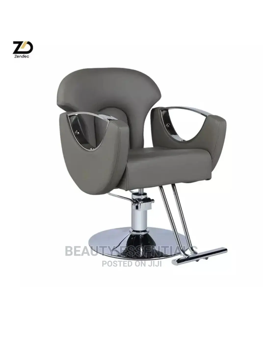 Gray Silver Salon Chair