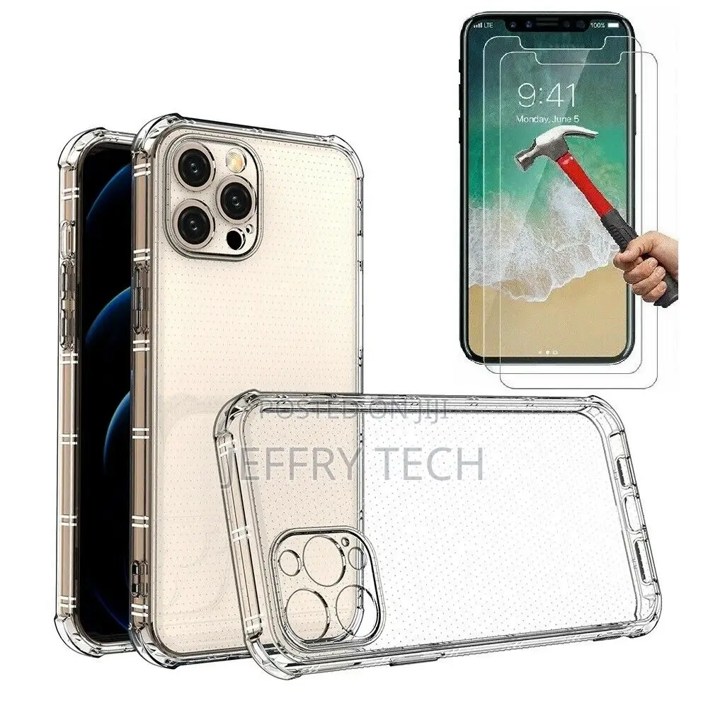 Case +2 Screen Protector iPhone 14 13 12 11 Pro Max XR XS 6