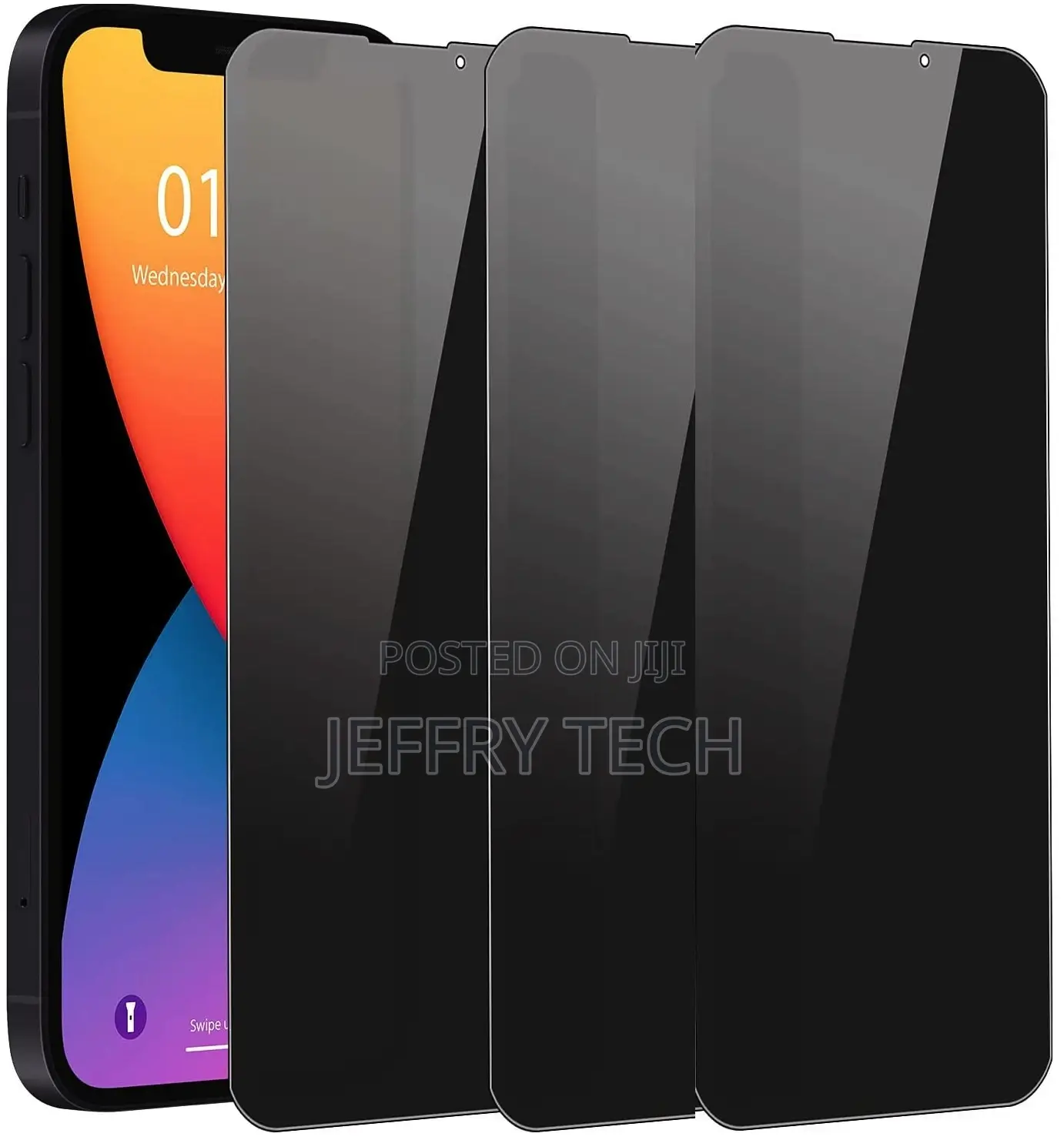 3 Pack Anti-Spy Privacy Glass Screen Protector for iPhone 11