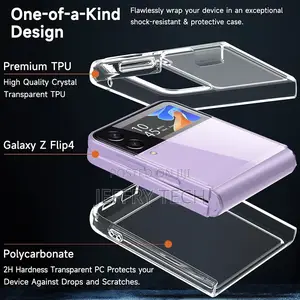 Samsung Galaxy Z Flip 4 Case Clear Slim Shockproof Hard Cov