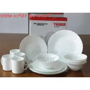 16pc Plain White Dinner Set 