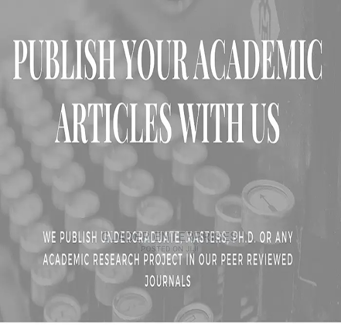Publish Your Article in a Peer Reviewed Journal
