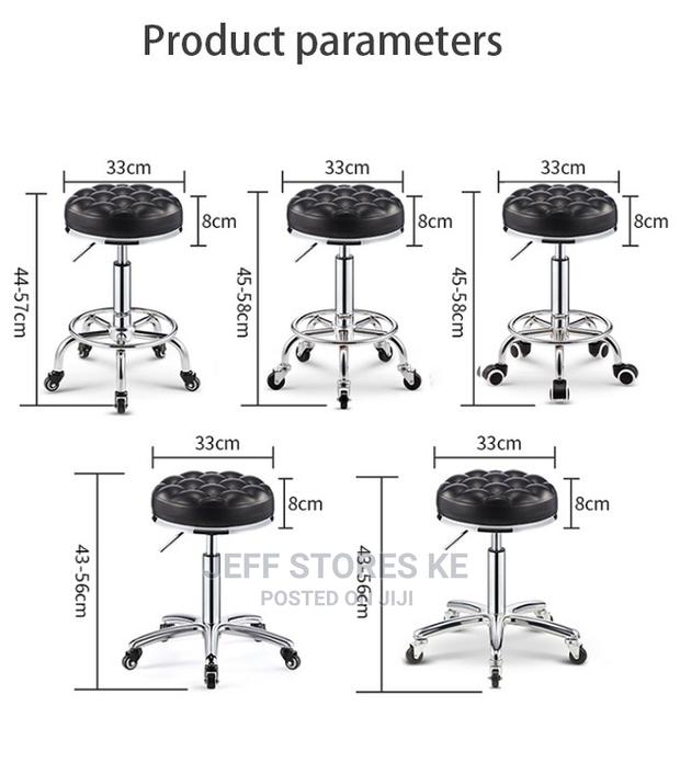 Professional Quality Movable Pedicure Stool - main view