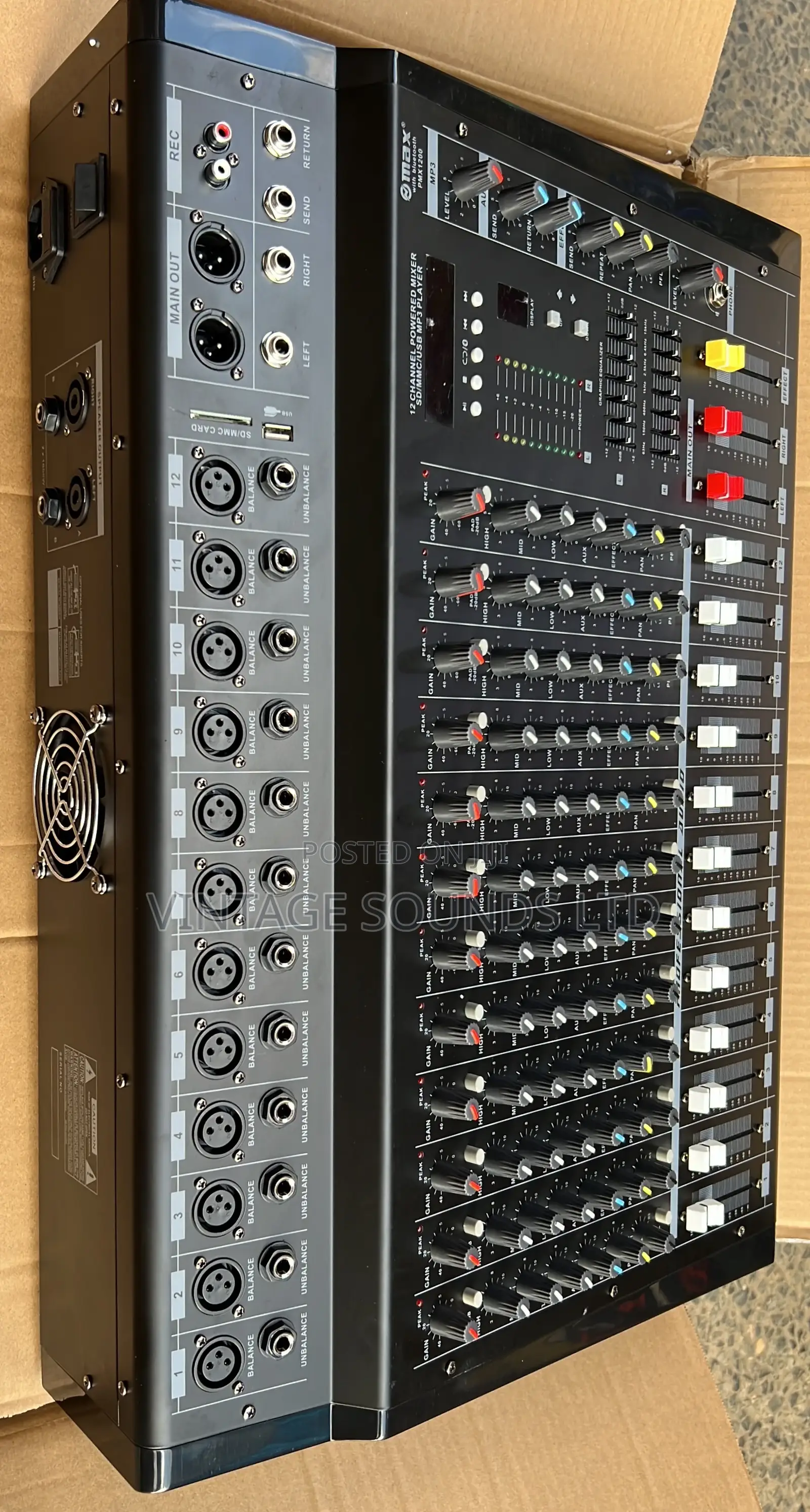 Omax 12 Channel Active Powered Mixer