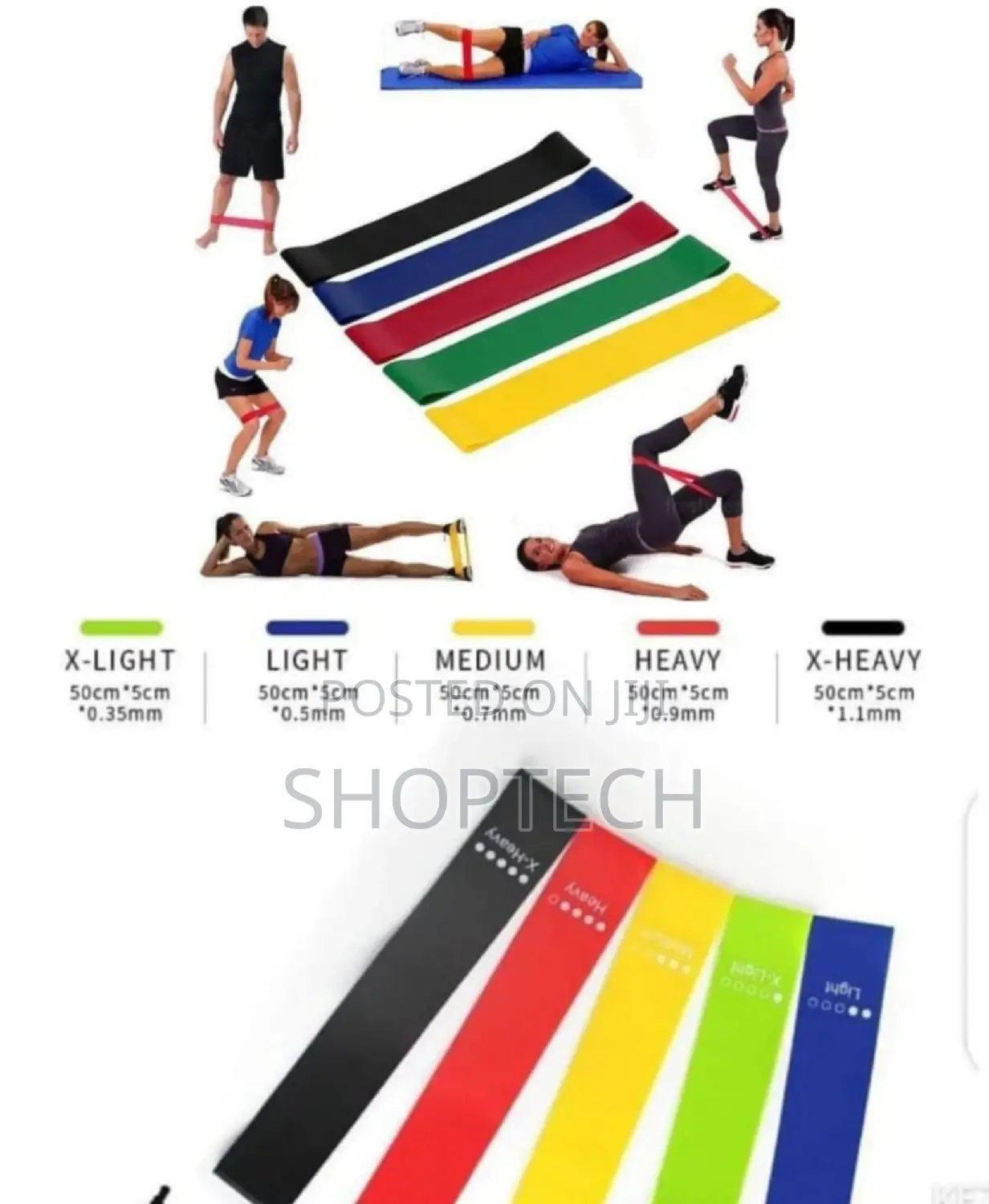 5pieces Set Resistance Bands