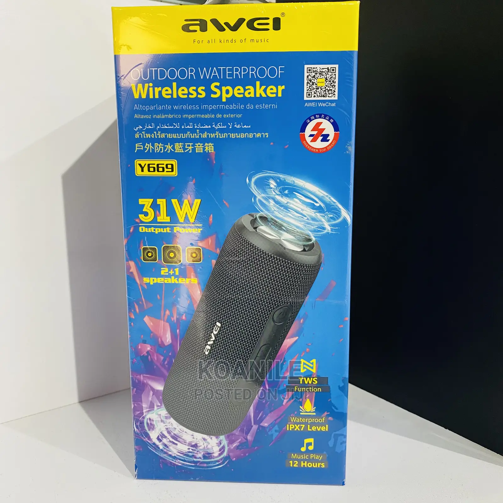 Awei Y669 Wireless Speaker (Waterproof)