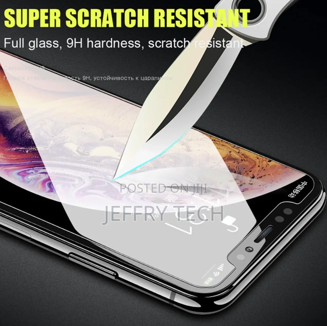5x Tempered Glass 9H Full Cover Protector for iPhone 7 8 X X