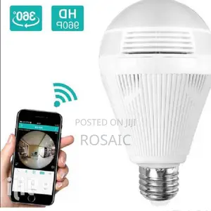ICSEE Home Security Wifi Bulb Camera-Fisheye Camera