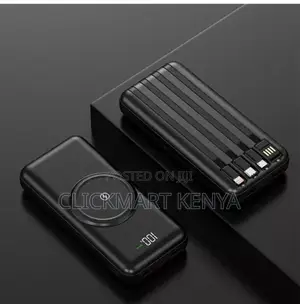 Power Bank 30000mah+Wireless Powerbank, 4 Cables Dual USB