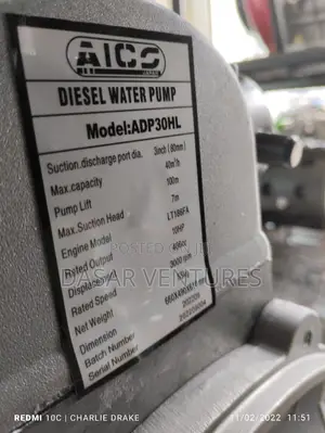 High Pressure Water Pump 100m 196f Engine