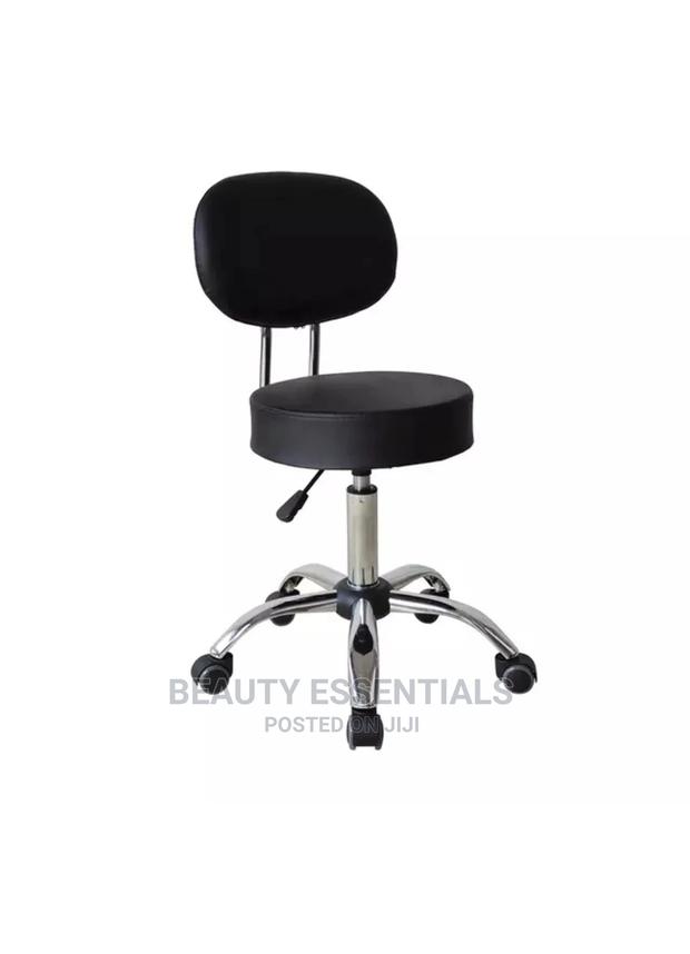 Pedicure/Beauty Stool With Back Rest - main view