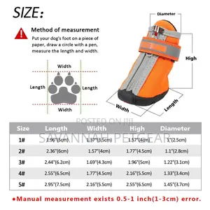 Waterproof Anti-Slip Reflective Pet Rain Boots Dog Shoes