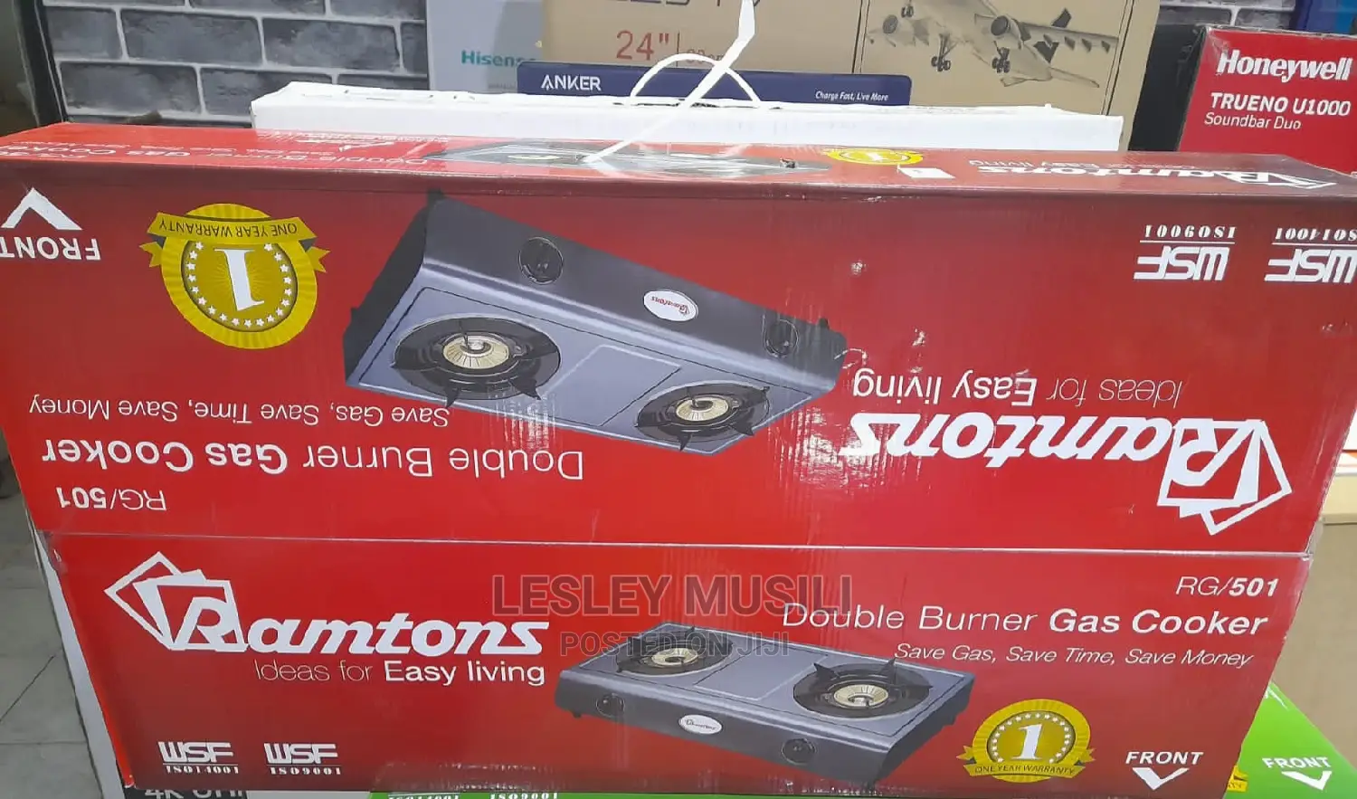 Ramtons Double Bunner Gas Cooker