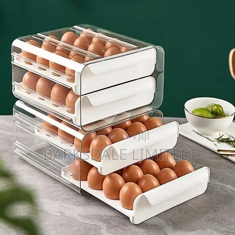 Eggs Pantry Organizer Storage Acrylic Plastic Drawer 32 Grid